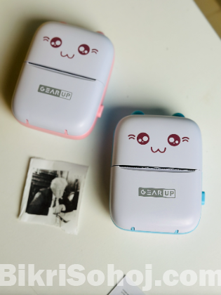 GearUP mini Thermal Bluetooth Printer – Blue Color